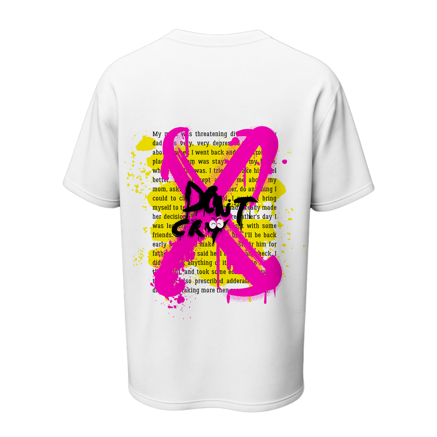 DON’T CRY Oversized Tee | Neon Graffiti Streetwear T-Shirt – Spotter House