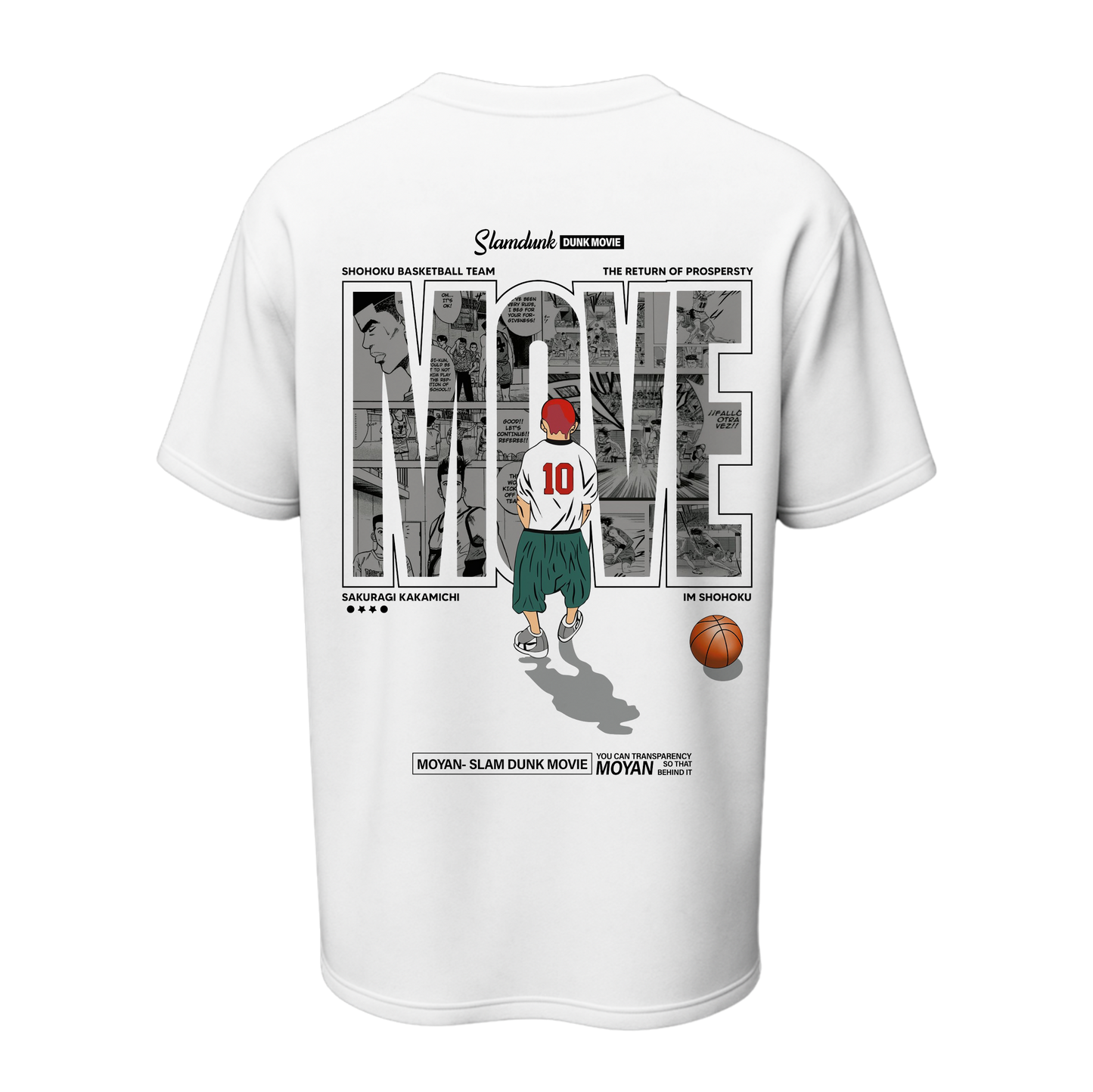 Shohoku “MOVE” Slam Dunk Oversized Tee