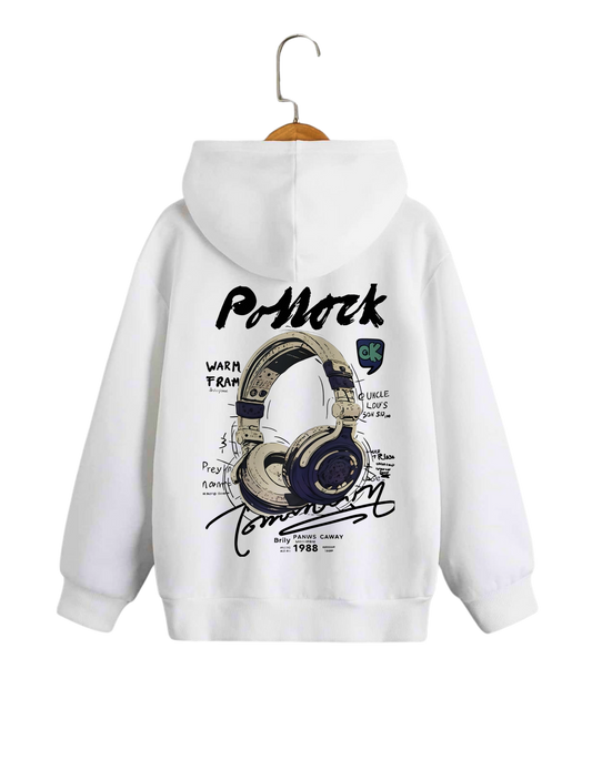 Urban Headphones Sketch Hoodie | Music Lover Streetwear – Spotter House