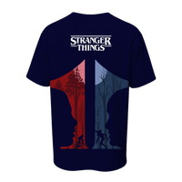Stranger Things Dual World Oversized Tee | Upside Down Red & Blue Edition – Spotter House