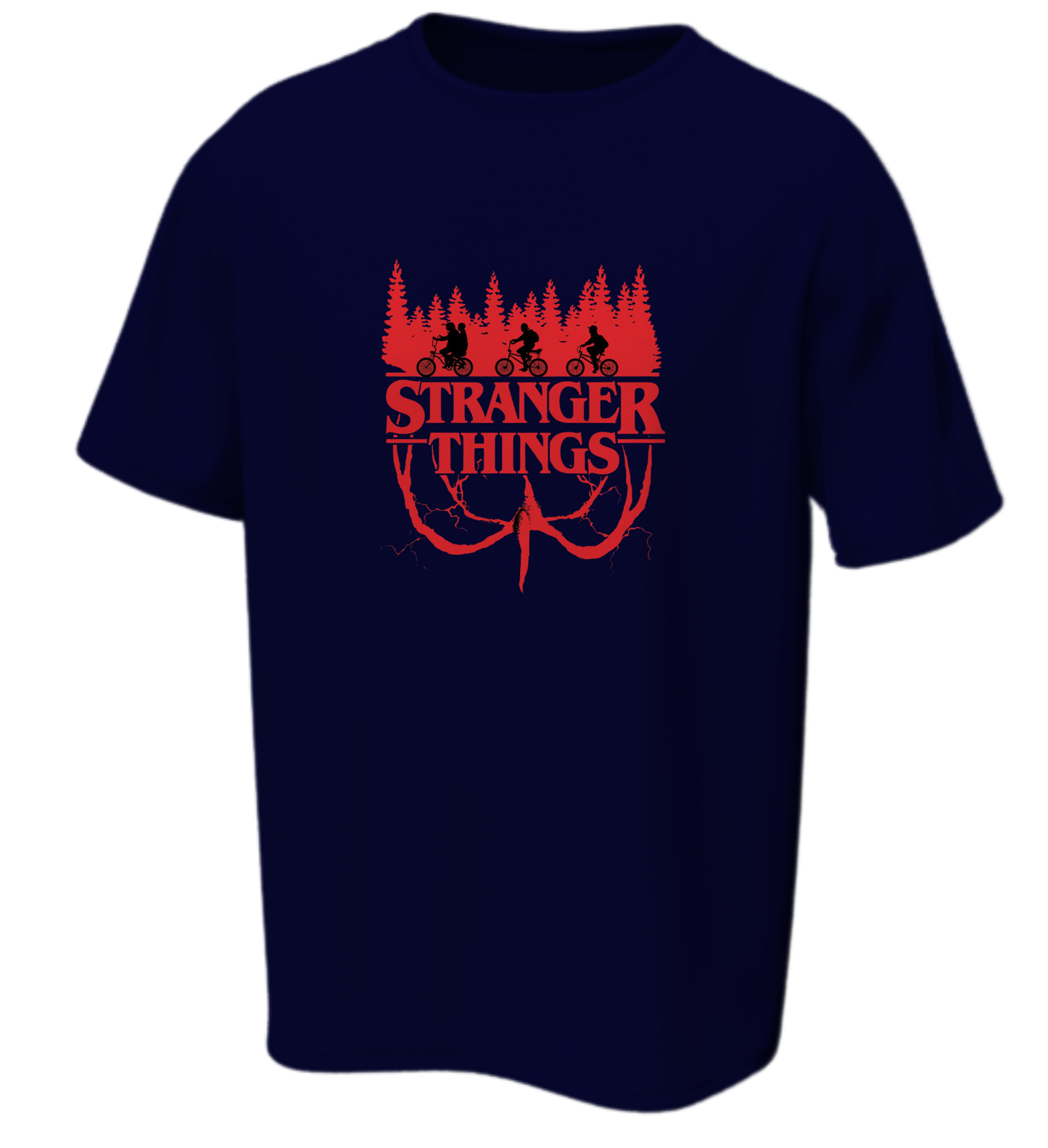 Stranger Things Dual World Oversized Tee | Upside Down Red & Blue Edition – Spotter House