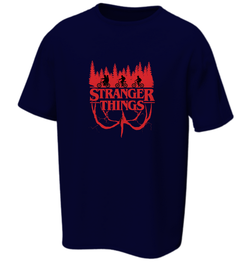 Stranger Things Dual World Oversized Tee | Upside Down Red & Blue Edition – Spotter House