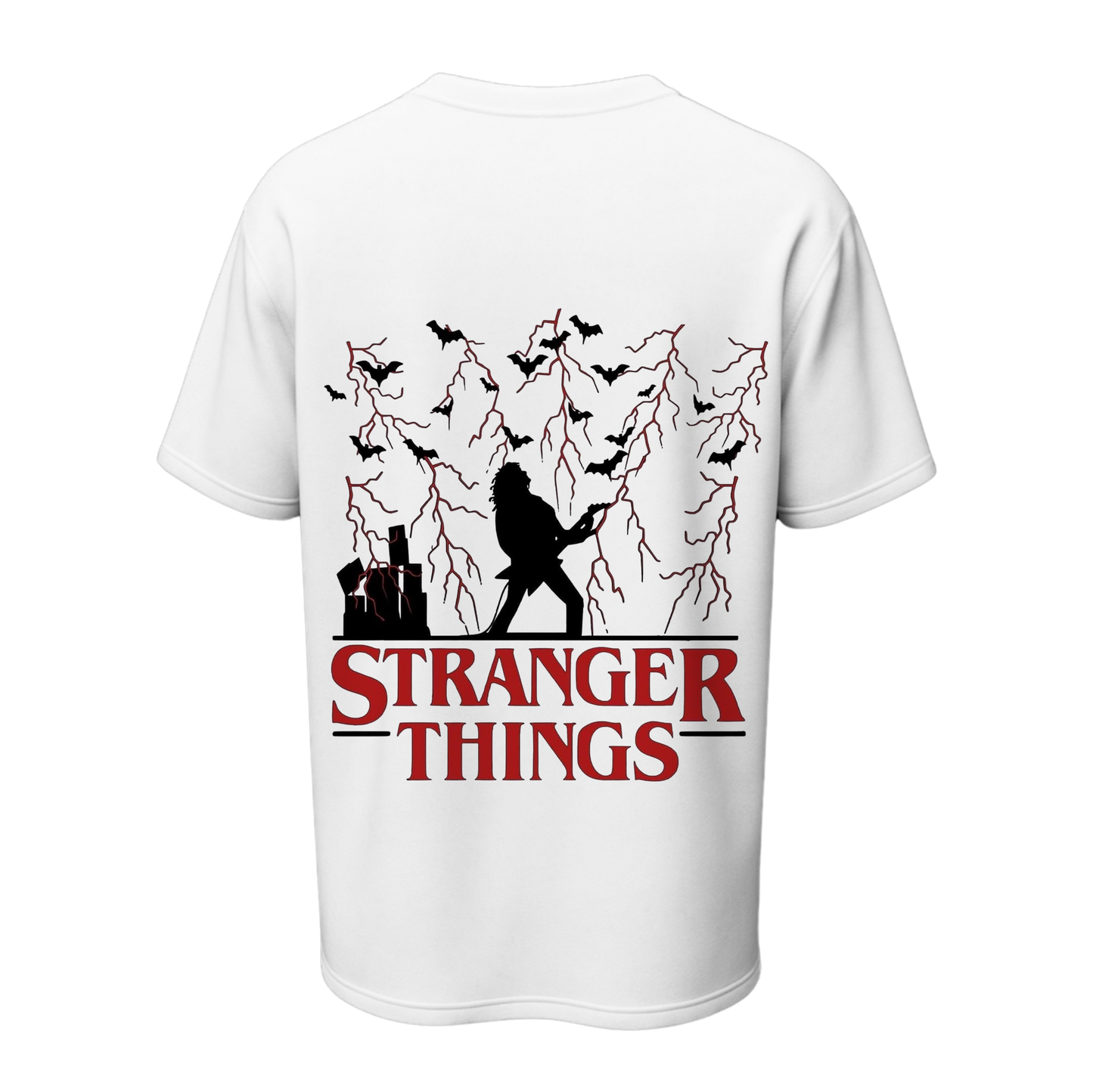 Stranger Things Eddie Munson Oversized Tee | Upside Down Guitar Scene – Spotter House
