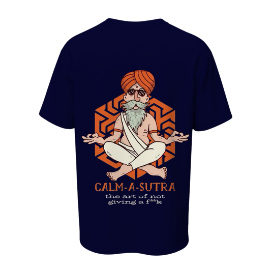 Calm-A-Sutra Oversized Tee | Funny Yogi Quote Streetwear – Spotter House