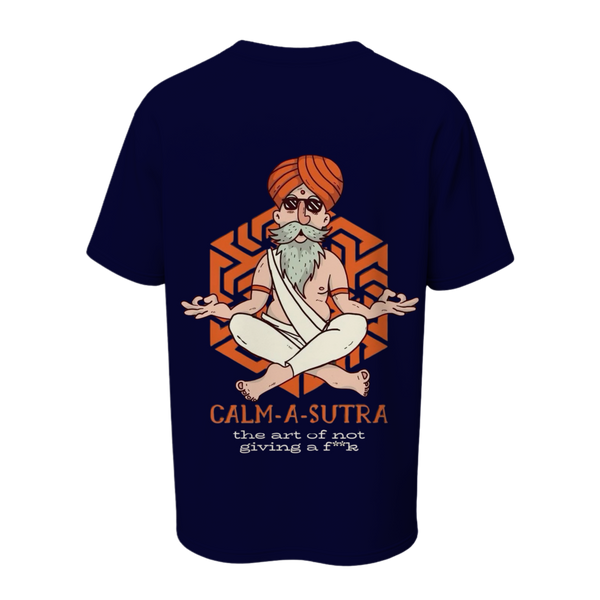 Calm-A-Sutra Oversized Tee | Funny Yogi Quote Streetwear – Spotter House